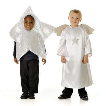 NATIVITY COSTUMES, Star and Angel, Age 3-7, Set