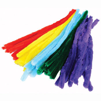 PIPE CLEANERS, 15MM WIDE CHENILLE, 300mm long, Pack of 50