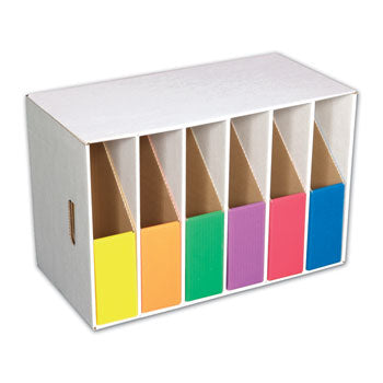 CORRUGATED FILING (Packed flat), Lever Arch Filing Unit With Library Boxes, Colour: Oyster and Assorted, Each