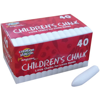 CHALK, Chunky, White, Age 4+, Pack of 40