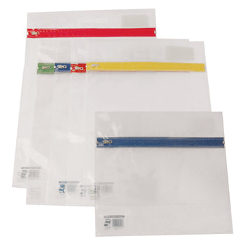 SUPAZIP CARRIER WALLETS, 345 x 430mm to fit A3, Red, Pack of 25
