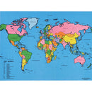 MATS, PLAY MAP, Rubber Backed, World, 730 x 990mm, Each