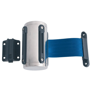 BARRIER QUEUEING SYSTEMS, Wall Mounted with Blue Strap, Each