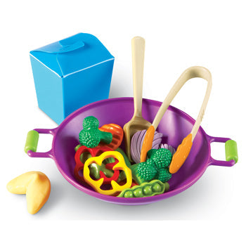 PLAY FOOD, PLASTIC, STIR FRY SET, Age 2-6, Set