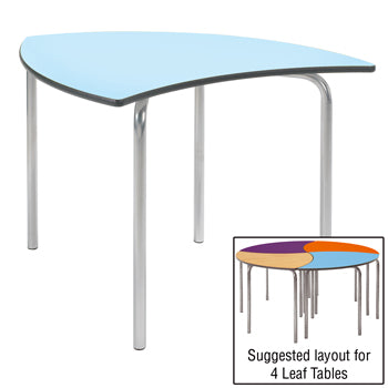 EQUATION BREAKOUT TABLES, LEAF TABLE, 1220 x 875mm, Sizemark 4 - 640mm height, Orange Flame