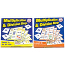 MULTIPLICATION & DIVISION BINGO, Level 1 and 2, Pack of 2