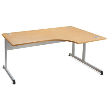 DESKS, CRESCENT, 1800mm width, Left Return, Beech