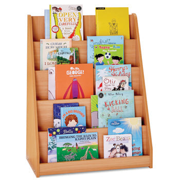 BOOK STORAGE, SHELVING, 5 Tiered Fixed Shelves, Beech