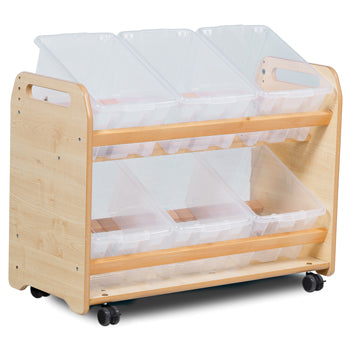 Millhouse  ROLE PLAY ZONE, TILT TOTE STORAGE (6 TUBS OR BASKETS), With 6 Clear Tubs