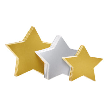 DISPLAY SHAPES, CARD STARS, Pack of 50