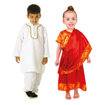 MULTICULTURAL COSTUMES, Indian Boy and Girl, Set