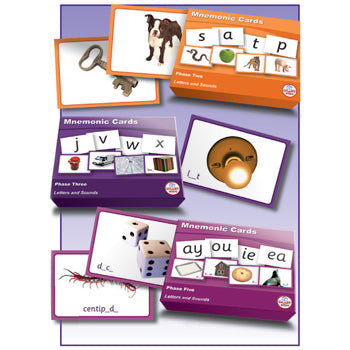 SMART PHONICS, MNEMONIC CARDS, Letters and Sounds, Phase 3, Set of 28