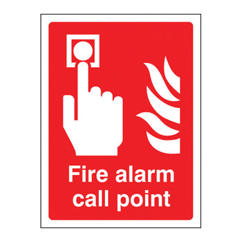 SAFETY SIGNS, FIRE EQUIPMENT SIGNS, Self Adhesive, Fire alarm call point, 150 x 200mm, Each