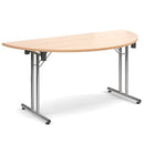 CONFERENCE TABLES, FOLDING, Semi Circular/ D-End, 1600 x 800mm depth, Beech