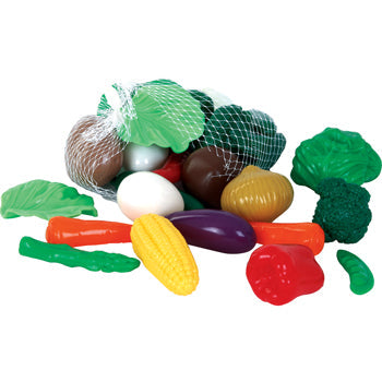 PLAY FOOD, PLASTIC, PLASTIC VEGETABLES, Age 3+, Pack of 28