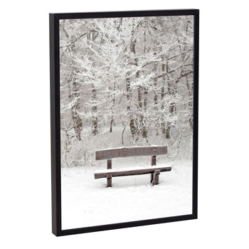 PICTURE FRAMES, SATIN ALUMINIUM, Black, A2, Hinged Hangers, Each