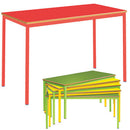 FULLY WELDED FRAME, COLOUR FRAME TABLES, 1200 x 600mm, Sizemark 4 - 640mm height, Purple